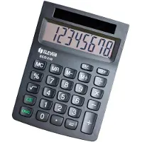 Eleven Kalkulačka ECC210, zwart, tafelmodel, achtdelige display, zonne-energie