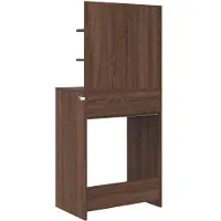 vidaXL Slaapkamer Toilet Tafels Bruin Eiken 80 x 39,6 x 135 cm