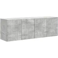vidaXL TV Wandkast 2 pcs Beton Grijs Bewerkt hout