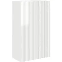 vidaXL TV Wandkast 59,5 x 31 x 100 cm Hoogglans wit Bewerkt hout