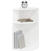 vidaXL Bijzettafel Hoogglans wit 29,6 x 29,6 x 60 cm Bewerkt hout