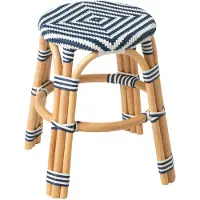 Jline kruk Geo - riet - blauw/wit - 2 stuks
