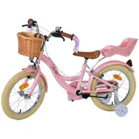 Volare Blossom Kinderfiets - Meisjes - 16 inch - Roze - Twee Handremmen