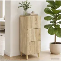 vidaXL Ladekast Sonoma Eiken 33 x 34,5 x 90 cm Bewerkt hout