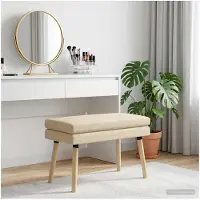 vidaXL Dubbel-laags bank Crèmekleurig 80 x 40 x 47 cm Stof