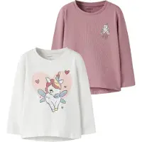 Name it Shirt 'NMFVix' duifblauw / mauve / rosé / wit