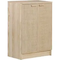 Astigarraga Aura - Wandkast - 2 deuren - 65x36x96cm - 100% massief grenen - Raffia fronten
