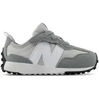 New Balance Kids Leren sneakers 327 New-B Hook & Loop grijs (22.5), Plat, Klittenband, Sportief, kinderkleding I327V1_KL