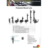 Brodit Pedestal Mount Lite Suction cup mount Middel 190mm
