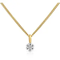 Orolino Halskette Gold 585 zweifarbig 42/45cm lang mit Brillant 0,006ct.