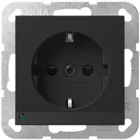 Gira Systeem 55 Led Veiligheid Plus Schuko Stopcontact Zwart Matt - 4170005
