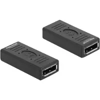 DeLOCK Premium DisplayPort koppelstuk (v-v) met DP_PWR - versie 1.2 (4K 60Hz) / zwart