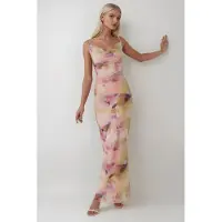 Hiccups for Kids Geprinte Bodycon Maxi Tulle Jurk