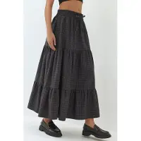 Hiccups for Kids Elastische Taille Gecontroleerde Geknoopte Laagjes Maxi Rok