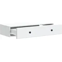 vidaXL Wandgemonteerde Zijtafel Wit 87,5 x 34,5 x 17 cm Bewerkt hout
