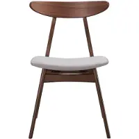 Selsey Eetkamerstoel Paraves eikenhout | Design polyester bruin 49.5x77x52.5 cm eetkamerstoelen | NADUVI
