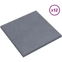 vidaXL Valbescherming Tegels 12 st Grijs 50 x 50 cm Rubber