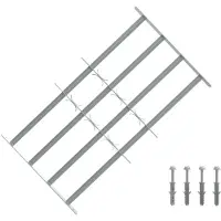 vidaXL Beveiligingsrooster voor ramen met 4 kruisbalken 3 pcs