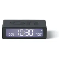Lexon Flip Mini 8cmx2,3cmx4,9cm LR158 ON OFF Oplaadbare Wekker - Donker Grijs