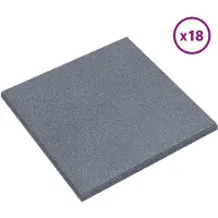 vidaXL Valbescherming Tegels 18 st Grijs 50 x 50 cm Rubber