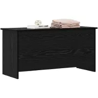 vidaXL Opbergkist met opslag Zwart eiken 100 x 40 x 50 cm Bewerkt hout