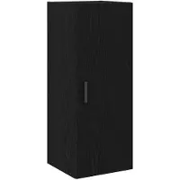 vidaXL Wandkast 34,5x34x90 cm bewerkt hout zwart eikenkleurig