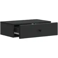 vidaXL Wandgemonteerde Zijtafel Zwart 59 x 34,5 x 17 cm Bewerkt hout