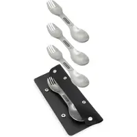 Black+blum Campingbestek Spork Zilver (Set van 4)