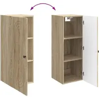 vidaXL Wandkast Sonoma Eiken 33 x 34,5 x 90 cm Bewerkt hout