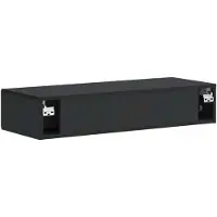 vidaXL Wandgemonteerde Zijtafel Zwart 87,5 x 34,5 x 17 cm Bewerkt hout