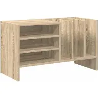vidaXL Platenkast Sonoma Eik 78,5 x 35 x 45 cm Bewerkt hout