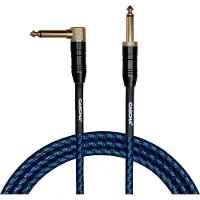 Cascha Professional Line Guitar Cable 9 m Recht - Gebogen Instrumentkabel