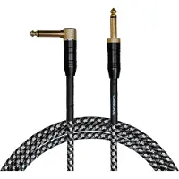 Cascha Professional Line Guitar Cable 6 m Recht - Gebogen Instrumentkabel
