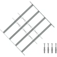 vidaXL Veiligheidshek voor ramen met 4 horizontale stangen, 3 stuks.