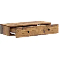 vidaXL Wandgemonteerde Zijtafel Oud hout 87,5 x 34,5 x 17 cm