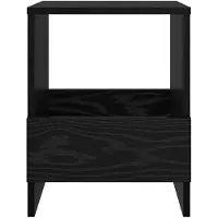 vidaXL Tijdschriftenrek 2 st Zwart Eiken 35 x 30 x 45 cm