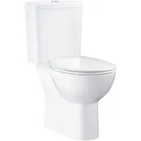GROHE Bau Ceramic - Duoblok toilet met reservoir en Softclose toiletzitting, rimless, alpine wit 39496000