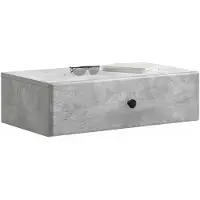 vidaXL Wandgemonteerde Zijtafel Betongrijs 59 x 34,5 x 17 cm
