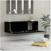 vidaXL Tv-meubel 100x30x30 cm bewerkt hout zwart