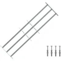 vidaXL Beveiligingsrooster voor ramen met 3 kruisbalken 3 pcs