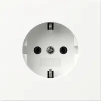 Gira stopcontact SCHUKO 418870, vlakke wandcontactdoos, wit.