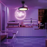 Mantra-Iluminacion Northern LED plafondventilator zwart DC stil CCT RGB - Mantra , North, dimbare, Zwart, Woonkamer, Kunststof, Modern