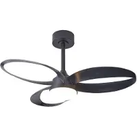 Mantra-Iluminacion Infinity LED plafondventilator, zwart, DC, stil, CCT - Mantra , Infinity, dimbare, Zwart, Woonkamer, Kunststof, Modern