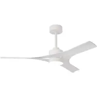 Mantra-Iluminacion LED plafondventilator Thai wit DC-motor stil Ø 122 cm CCT Thai, dimbaar, wit / opaal, Woon-/ Eetkamer, Kunststof, Modern
