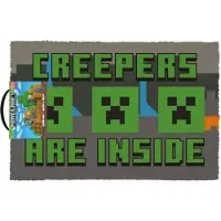Minecraft - Gaming Deurmat - Creepers are Inside - voor Geen - meerkleurig | Maat Standard