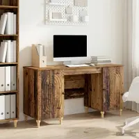 Prolenta Maison Exclusive - Bureau van gerecycled hout, 142,5 x 50 x 75 cm, houtvezel