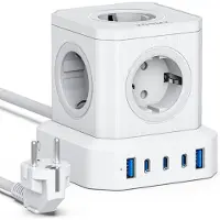 Voomy Stekkerdoos - 5-voudig - USB -