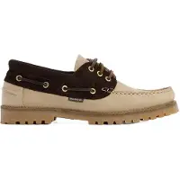 Barbour Heren Leren dekschoenen bruin, beige (41), Leer, Plat, Veters, Casual MFO0795