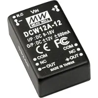 MEAN WELL DCW12A-15 DC/DC-converter 12 W Aantal uitgangen: 2 x Inhoud 1 stuk(s)