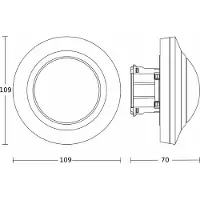 Steinel IR4360 COM1 aanwezigheid inbouw wit 8m PD IR 4360-8, wit / opaal, Hal, Kunststof